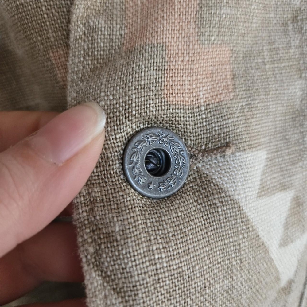 RARE Double Ralph Lauren RRL Chore Jacket Oakham Motif Print Japanese Linen - Picture 4 of 10